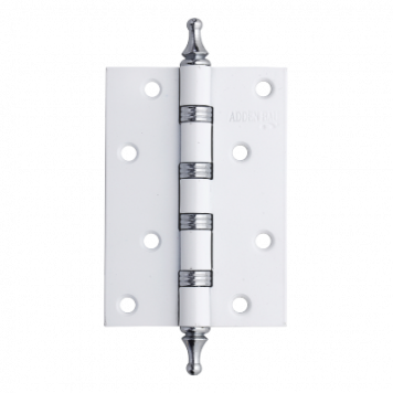 Петля универсальная с четырьмя подшипниками ADDEN BAU. 100X70X2.5 4W WHITE / CHROME (цвет БЕЛЫЙ / ХРОМ БЛЕСТЯЩИЙ)