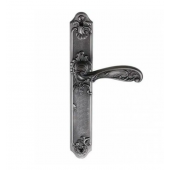 Ручка FLOR BL. SILVER (PS) (на планке проходная, чернёное серберо)