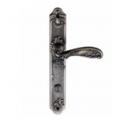 Ручка FLOR BL. SILVER (OL) (на планке с завёрткой, чернёное серебро)
