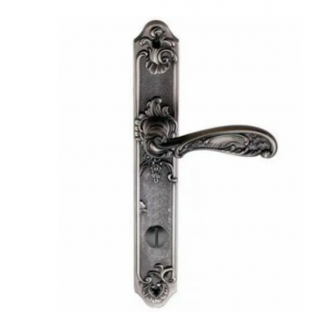 Ручка FLOR BL. SILVER (OL) (на планке с завёрткой, чернёное серебро)