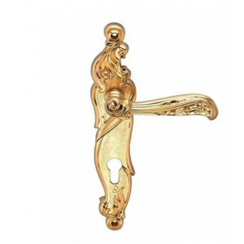 Ручка RIZO S.GOLD (CL) (на планке под ключевой цилиндр, матовое золото)