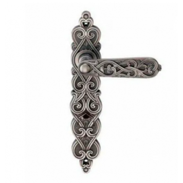 Ручка ARABESCO BL. SILVER (PS) (на планке проходная, чернёное серебро)