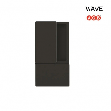 Ручка дверная AGB Wave Blind Slide, черный (для раздвижных дверей без запирания)