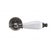 Ручка REDONDO BL.SILVER (на круглой розетке, керамика кракелюр, чернёное серебро)