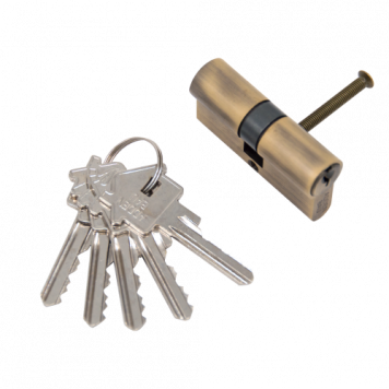 Ключевой цилиндр 60мм. 5 кл. ADDEN BAU. CYL 5-60 KEY BRONZE (БРОНЗА)