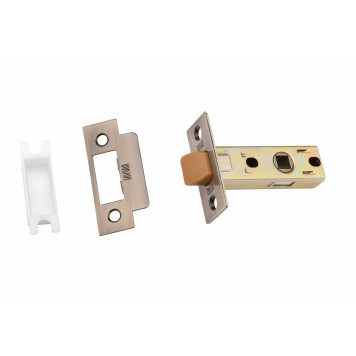 Защёлка межкомнатная BUSSARE L6-45 PLAST ANT.BRONZE (бронза, пластиковый язычок)
