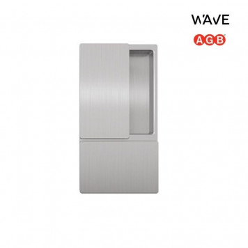 Ручка дверная AGB Wave Blind Slide, матовый хром (для раздвижных дверей без запирания)