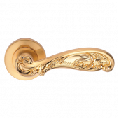 Ручка FLOR S. GOLD (20G) (на круглой розетке, матовое золото)